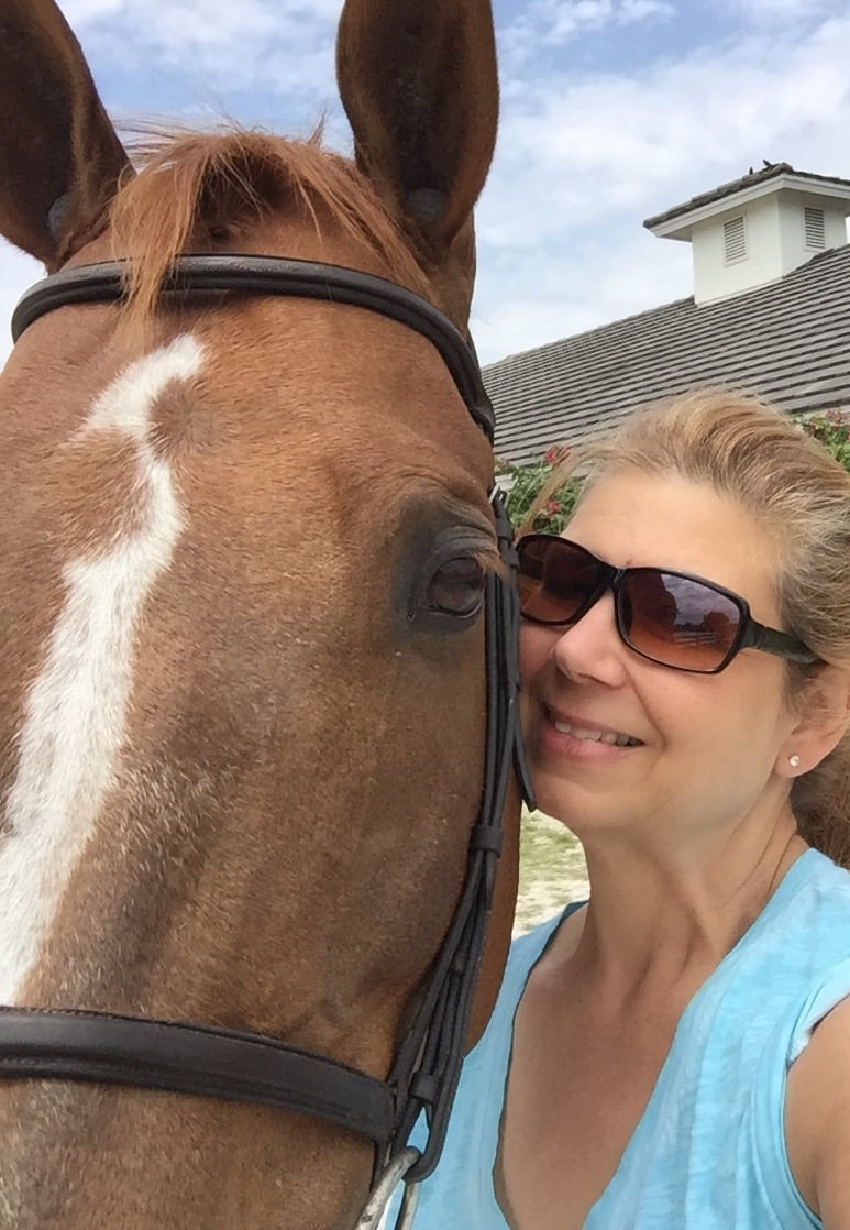 Jen Mitchell with a horse